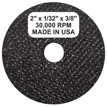 Cut-off Wheels, Type 1, 3 in Dia, 1/32 in Thick, 3/8 in Arbor Hole Size, Aluminum Oxide, 54 Grit